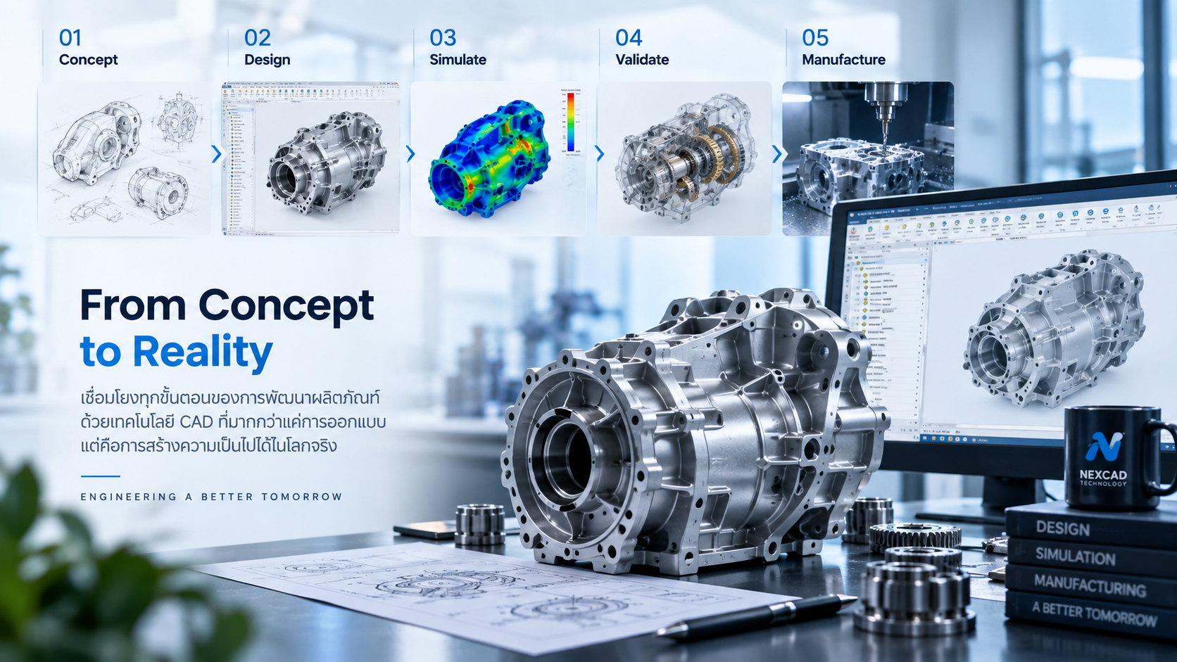 Engineering design from concept to manufacturing